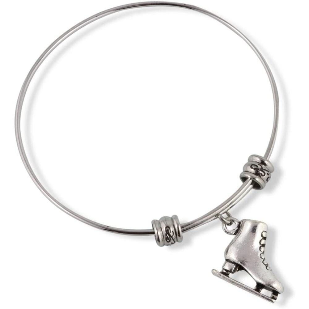 Ice Skate Skating Sport Bangle Bracelet Jewelry